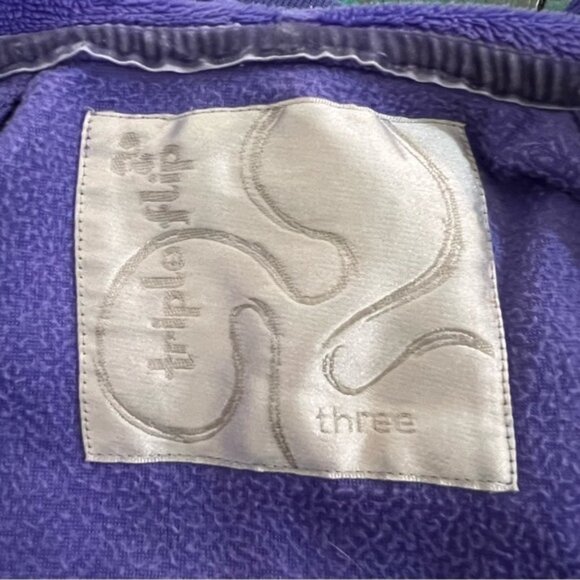 Triple Flip Purple Bubble Dot Fleece Zip up Sweater Size 10​ - Picture 10 of 12